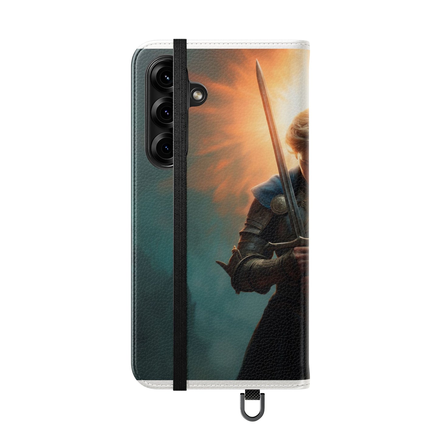 Dawn-Forged Knight Flip Cases – Radiant Armor Against Misty Skies