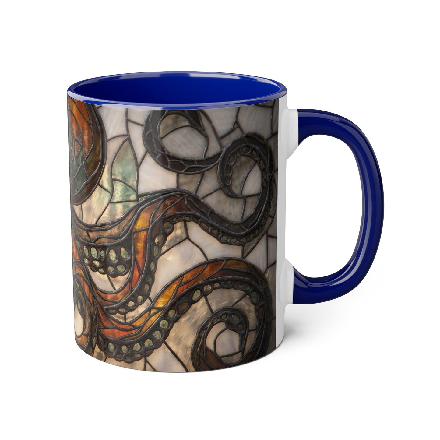 Stained Glass Octopus Accent Mugs, 11oz – Amber Tentacle Garden