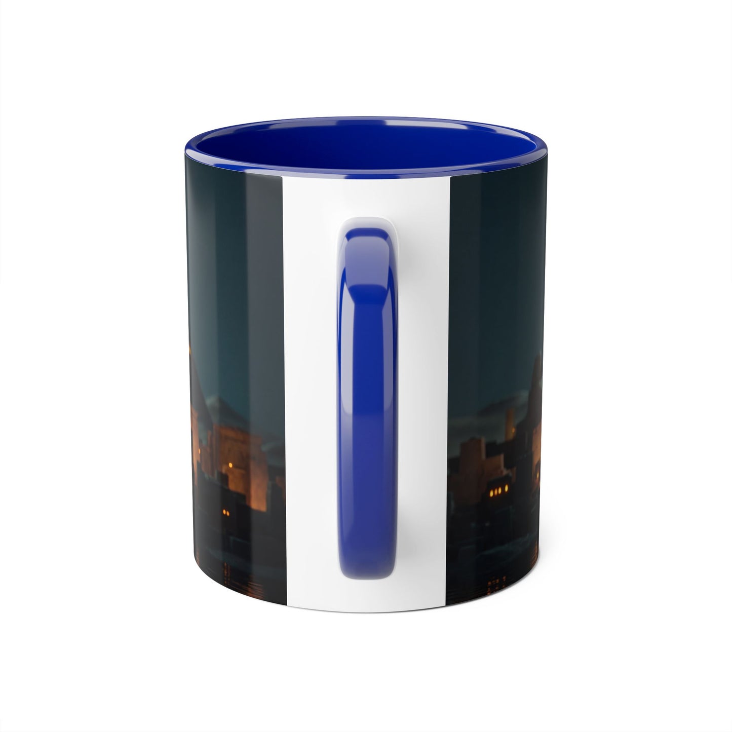 Star-Clad Sentinel Accent Mugs, 11oz – Golden Gaze Guardian Scene