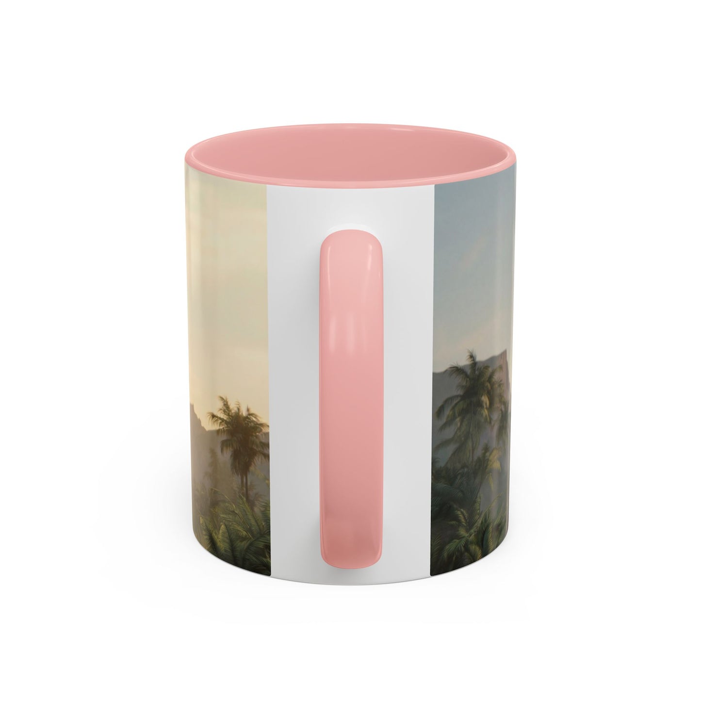 Castle Upon Turtle Shell Accent Coffee Mug (11, 15oz) – Sunset Sanctuary Dreamscape