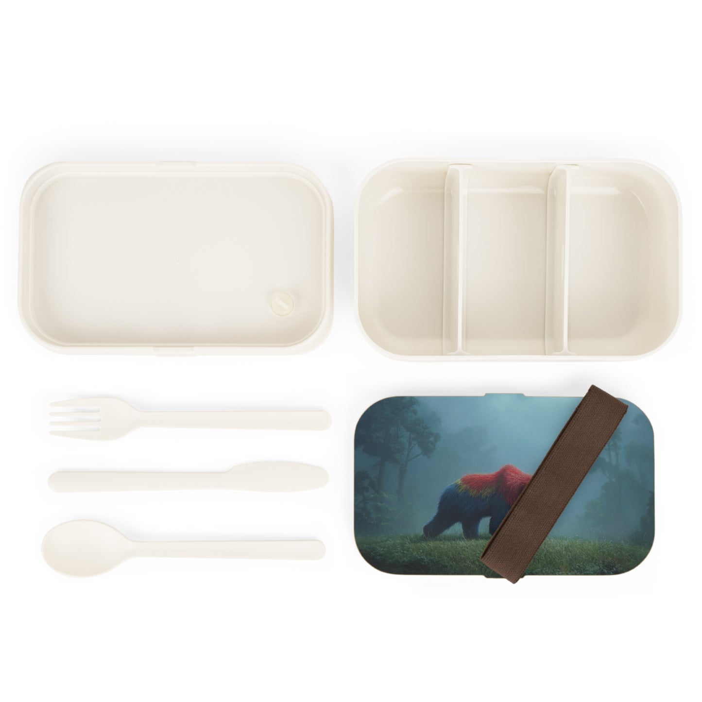 Parrot-Bear Hybrid Bento Lunch Box – Misty Jungle Guardian