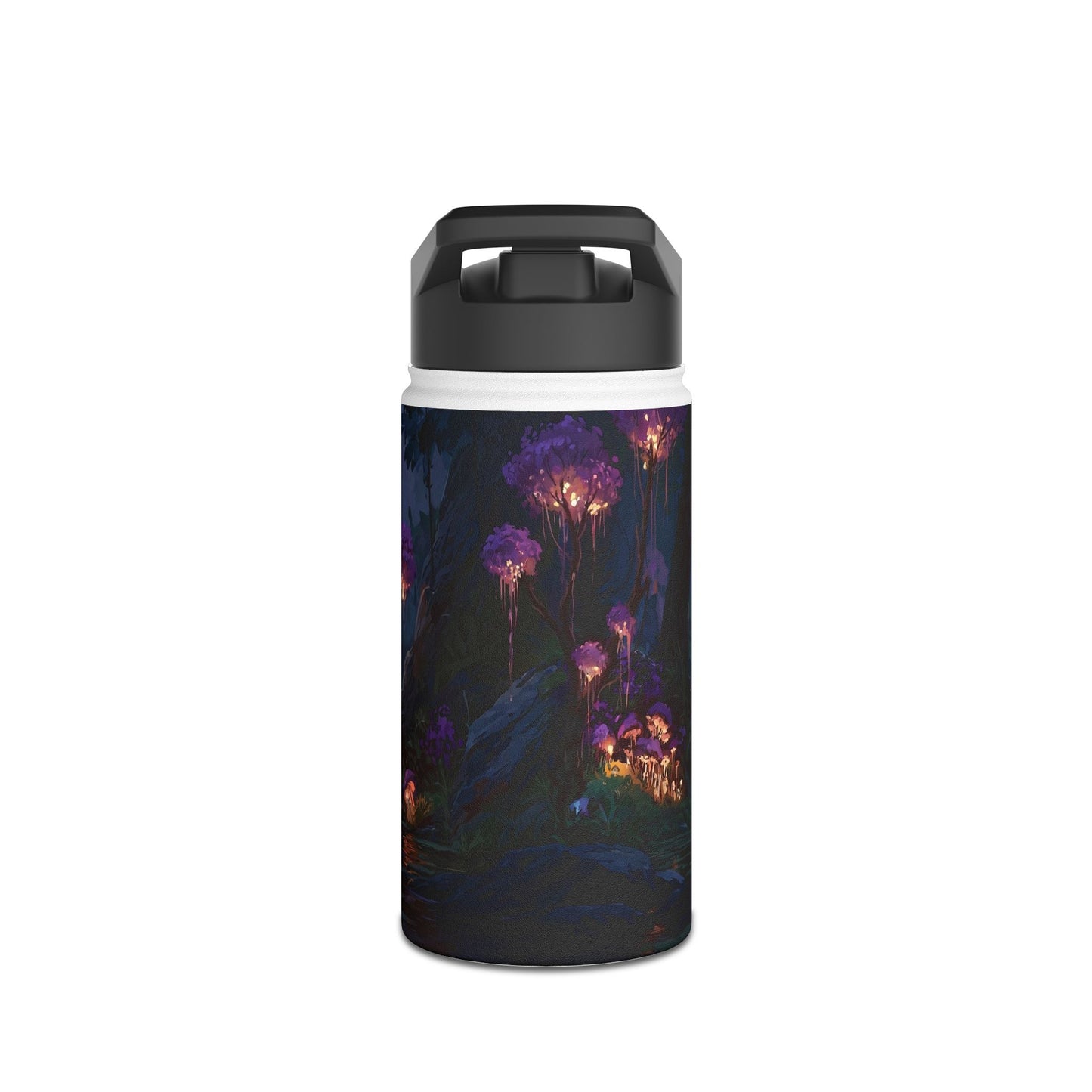 Bioluminescent Grove Stainless Steel Water Bottle – Twilight’s Whispering River