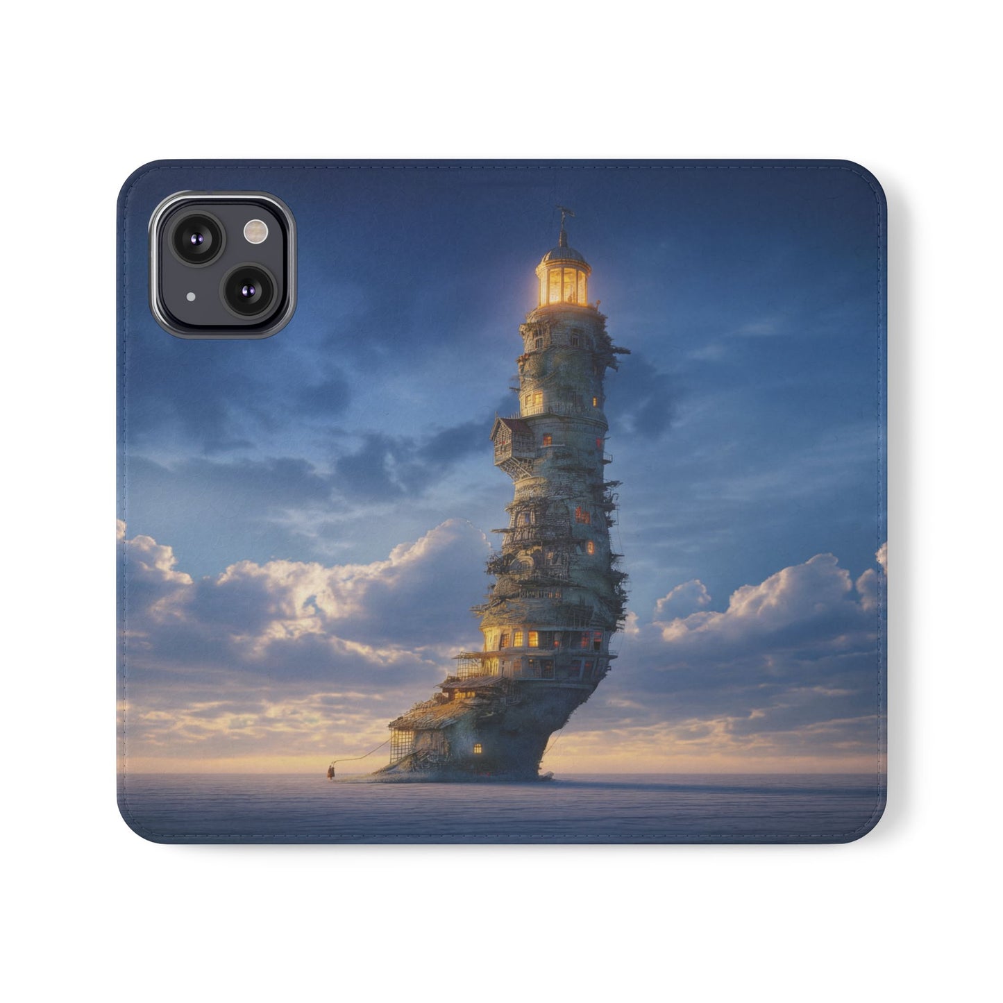 Twilight Sentinel Flip Cases – Lighthouse on a Storm-Tossed Sea