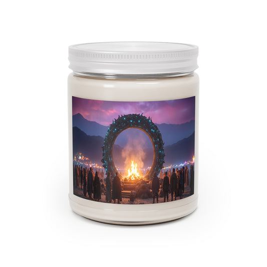 Celestial Portal Scented Soy Candles with White Lid, 9oz – Twilight Ceremony Glow