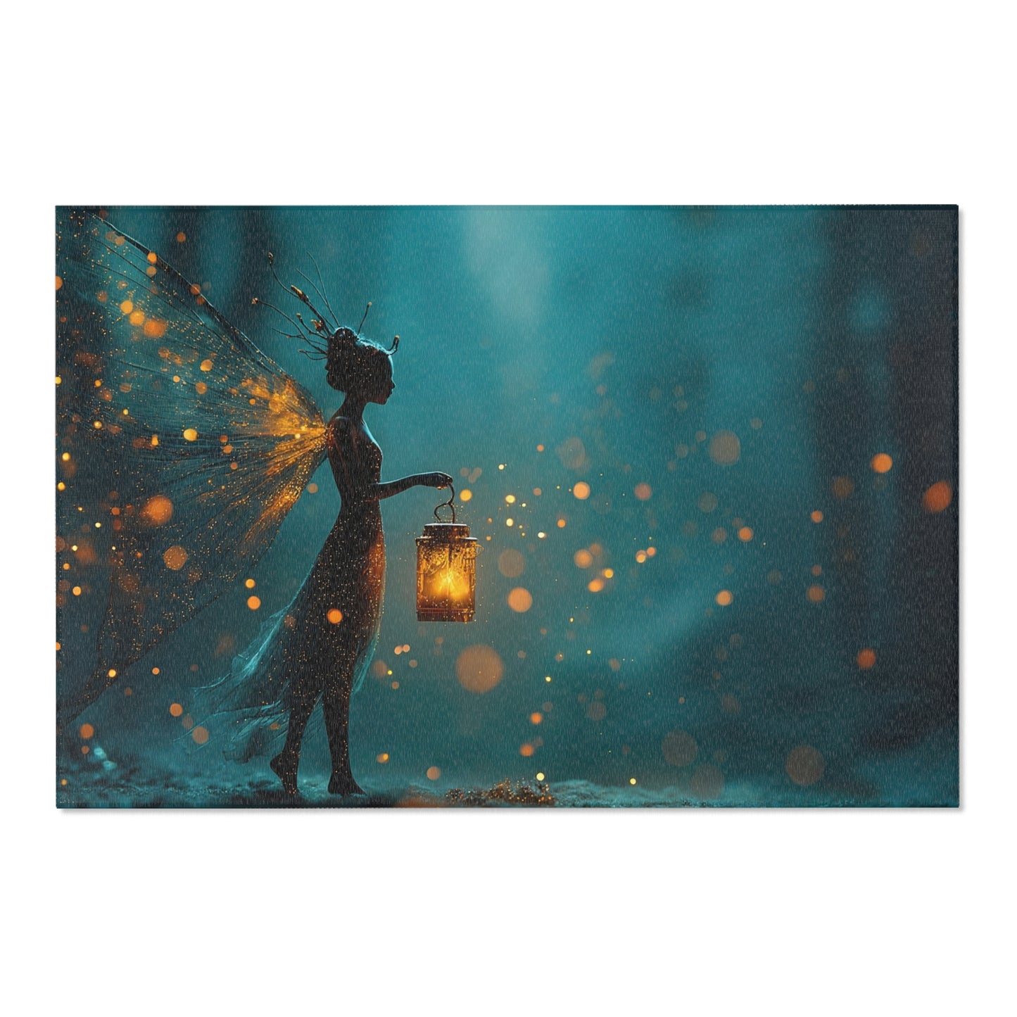Lantern-Fairy Forest Rug – Glow-Woven Twilight Dreamscape