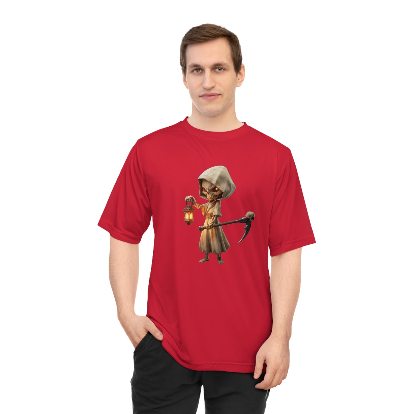 Lantern-Bearer Skeleton Hoodie – Warm Beacon Graphic Unisex Zone Performance T-shirt