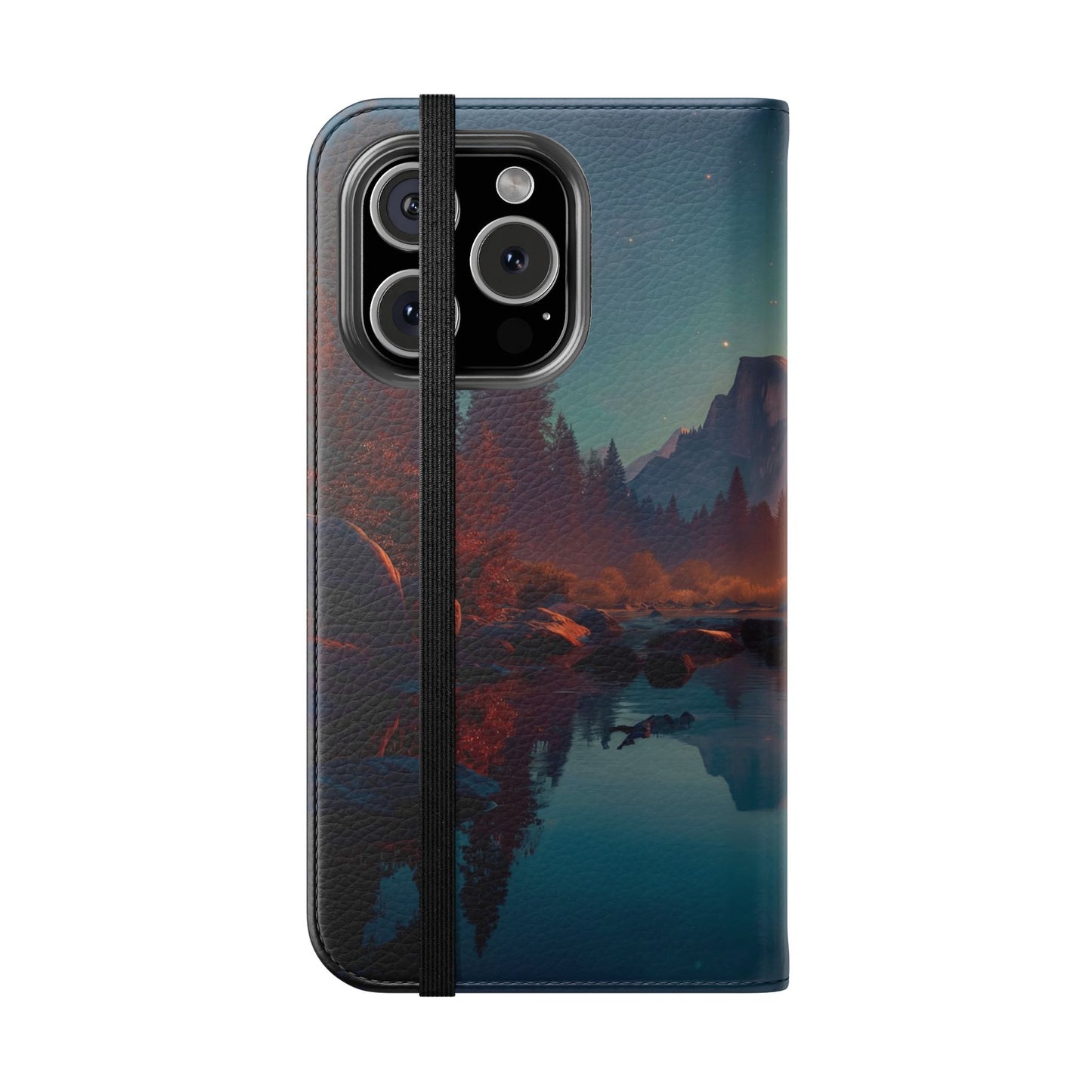 Starlit Valley Flip Cases – Twilight River and Half Dome Reflections