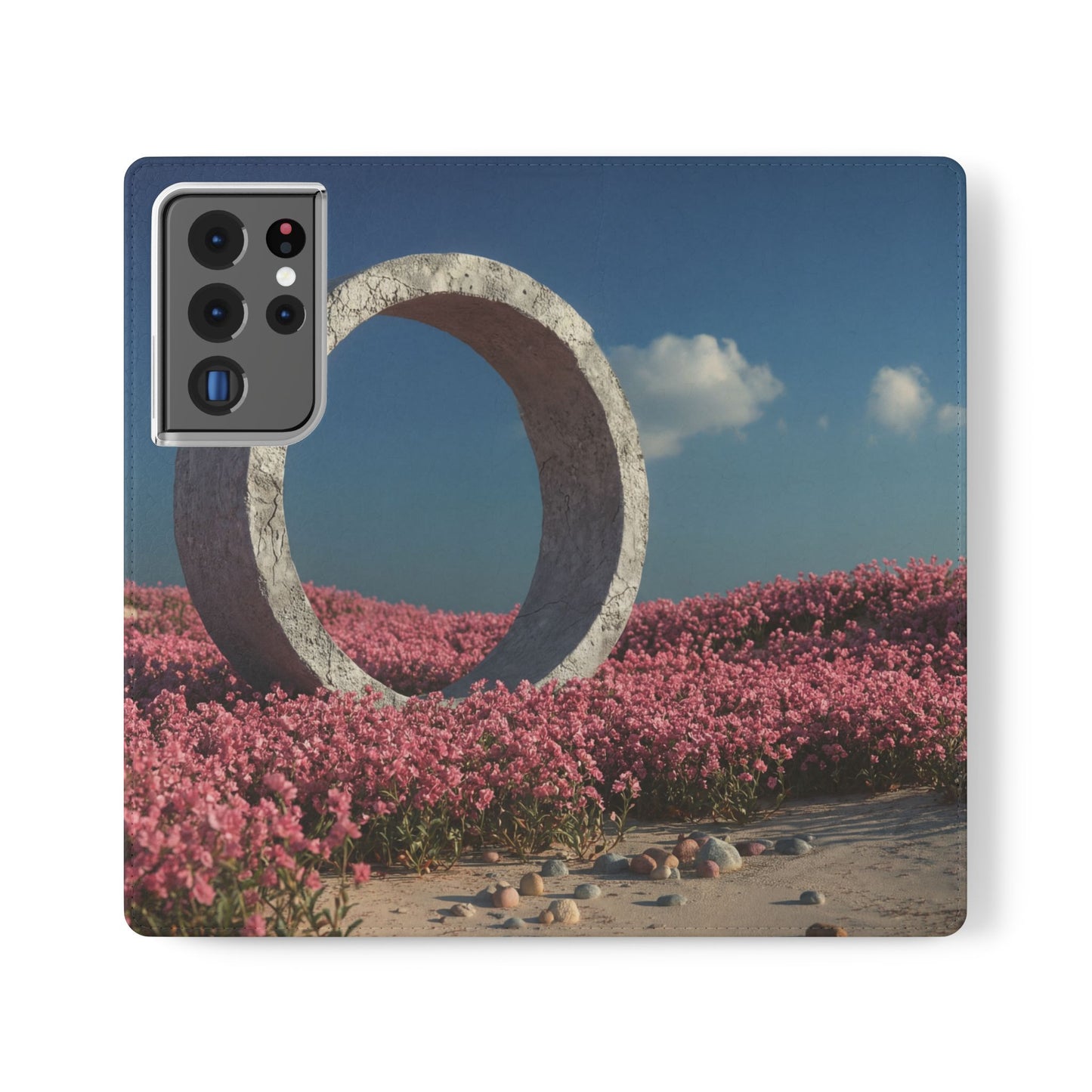 Stone Circle Flip Cases – Pink Flower Field Monument