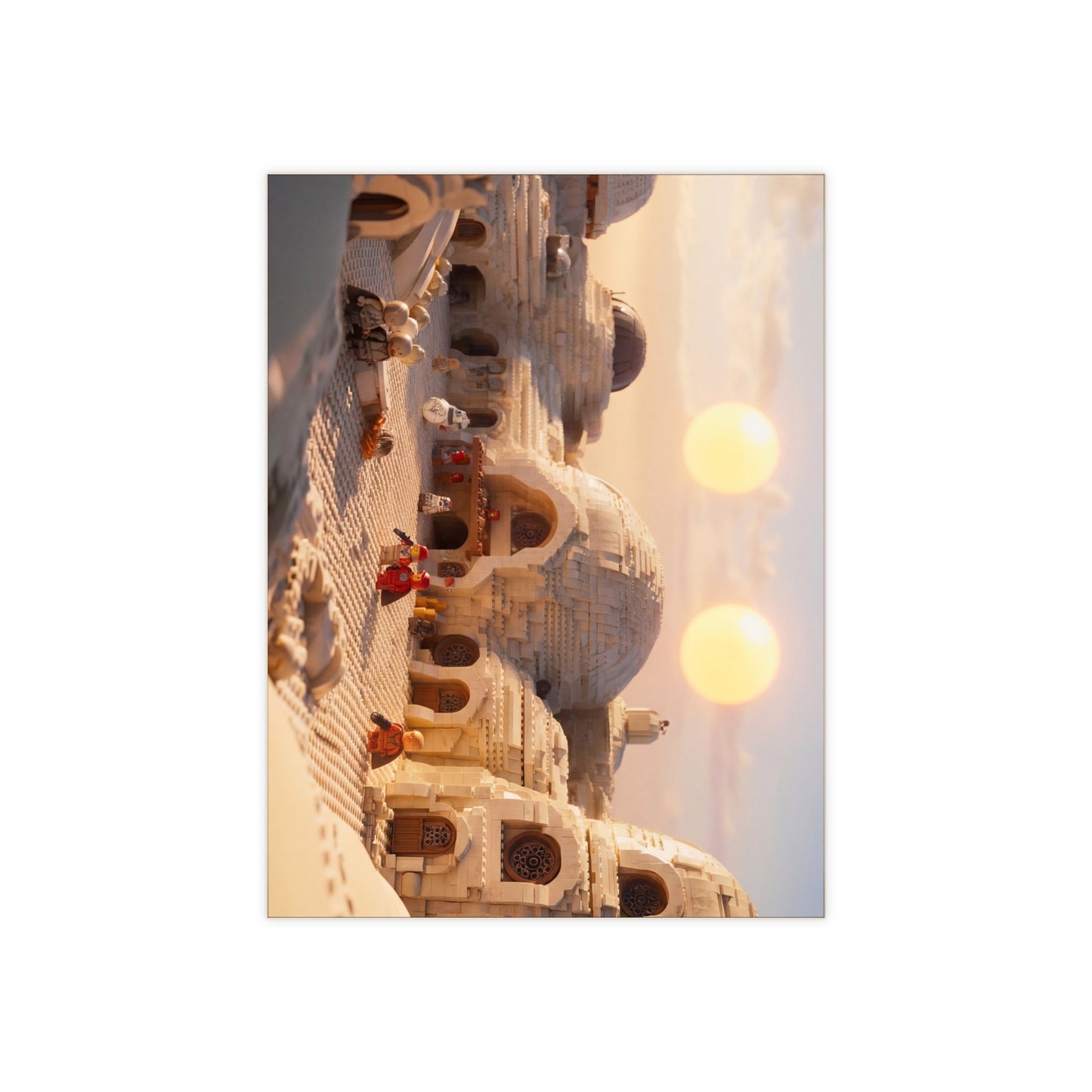 LEGO Tatooine Settlement Ceramic Photo Tile – Sunset on the Sand Dunes