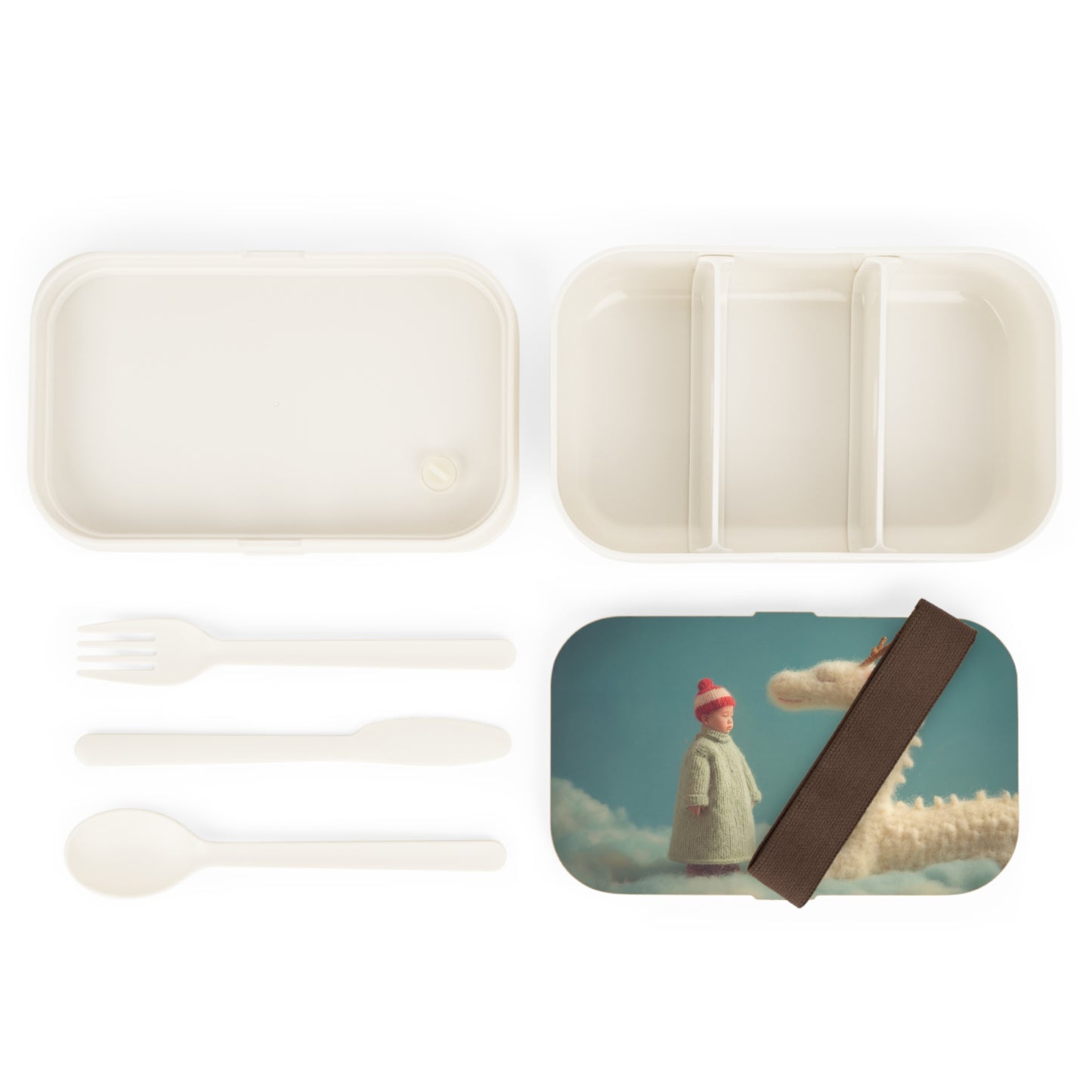 Woolen Dragon Companion Bento Lunch Box – Soft Cloudside Whimsy