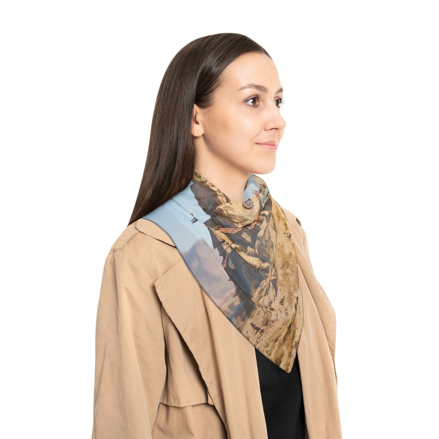 Desert Citadel Poly Scarf – Sun-Swept Ruins of a Forgotten Kingdom