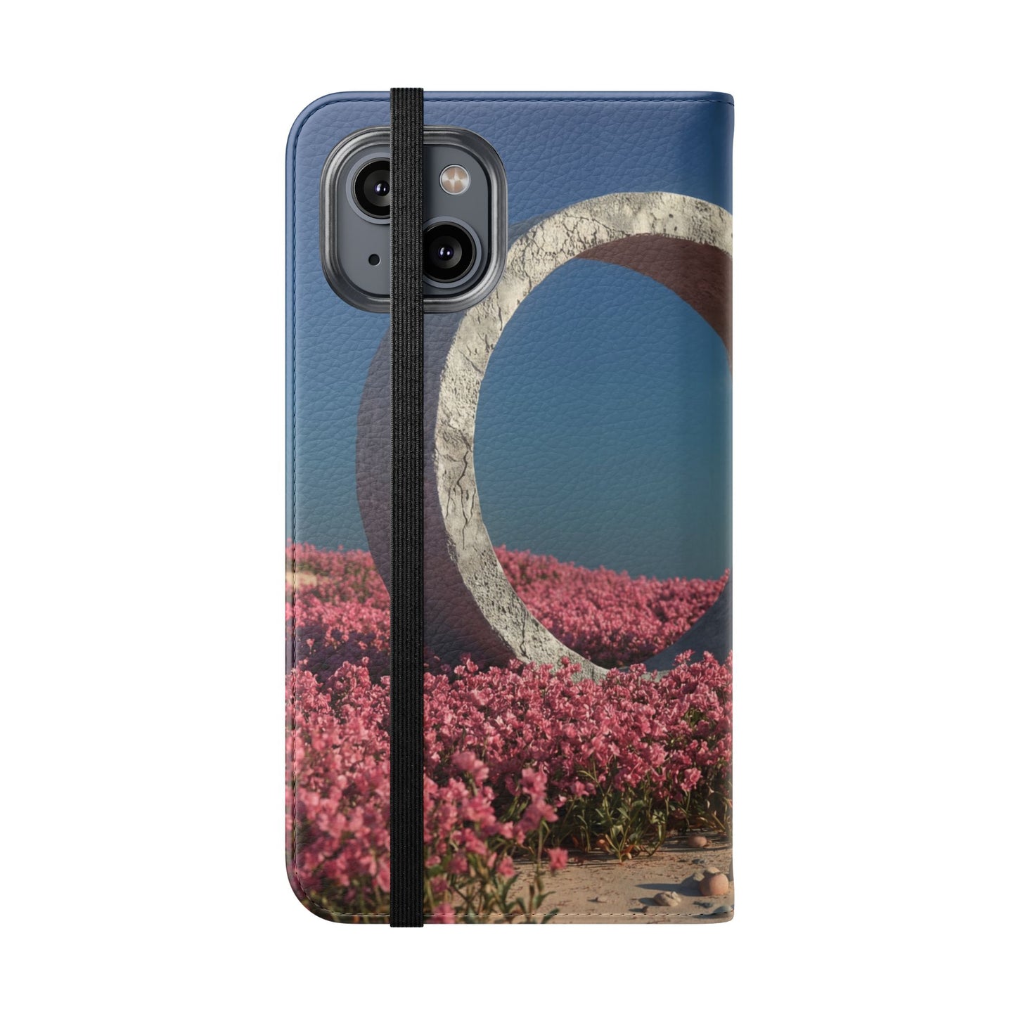Stone Circle Flip Cases – Pink Flower Field Monument