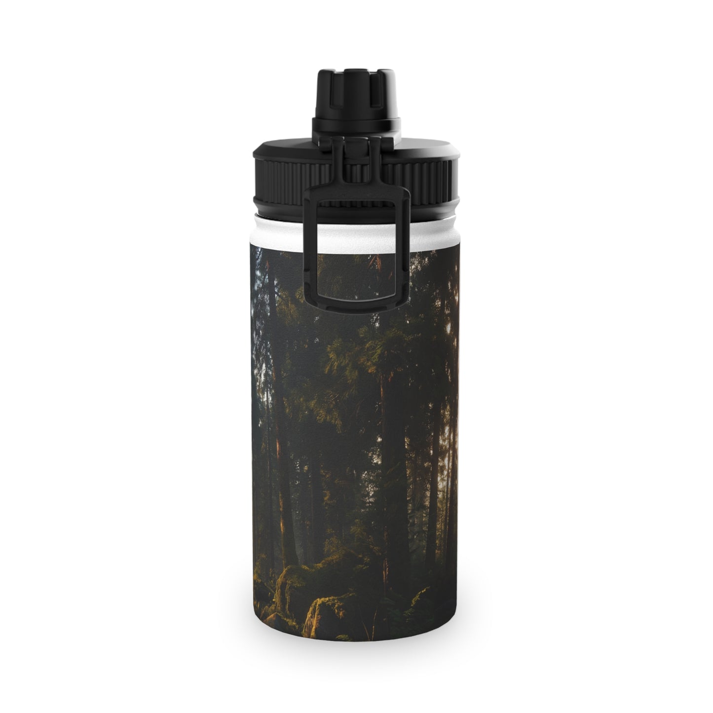 Ancient Treehouse Door Water Bottle – Sunlit Forest Sanctuary