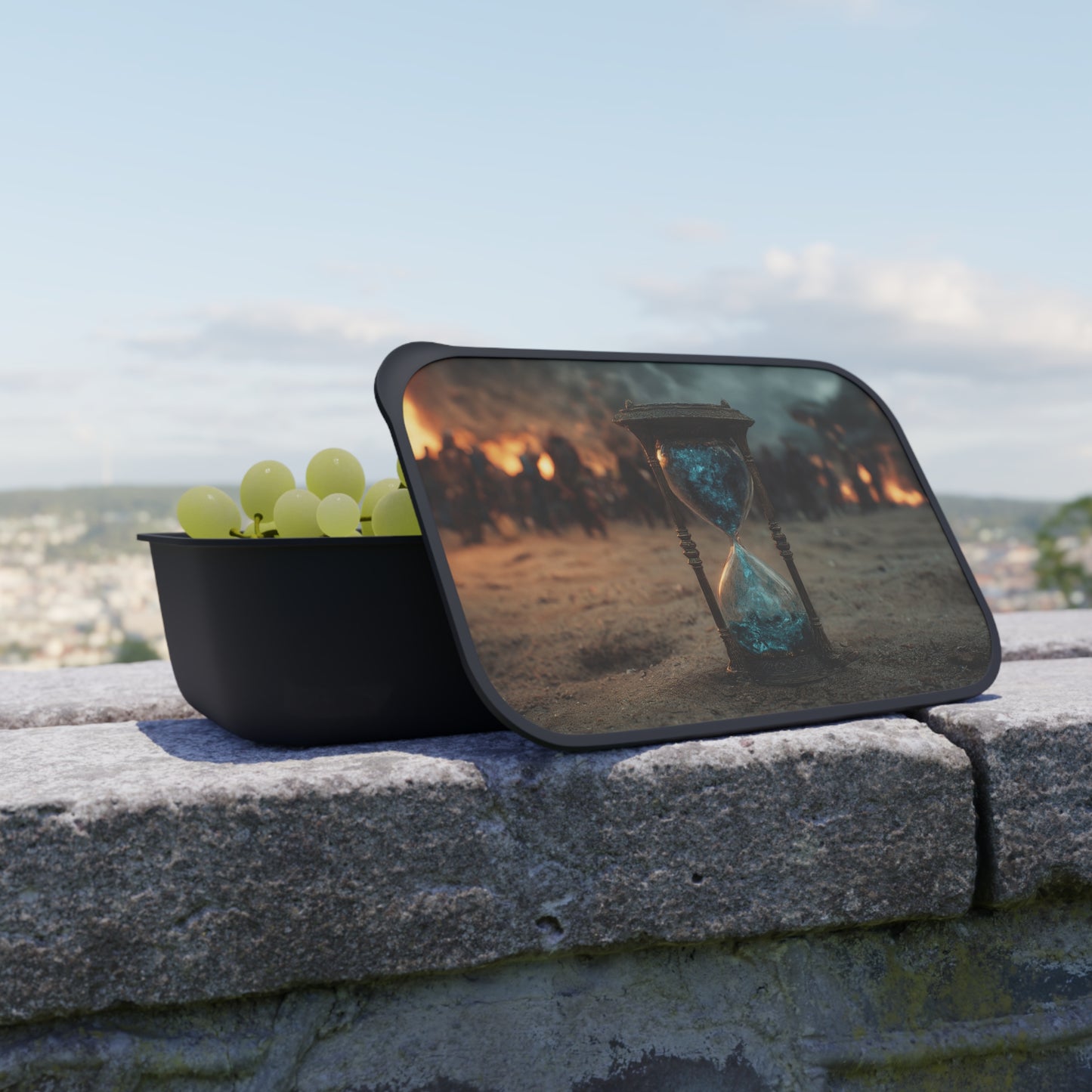 Battlefield Hourglass PLA Bento Box with Band and Utensils – Sands of Final Dawn
