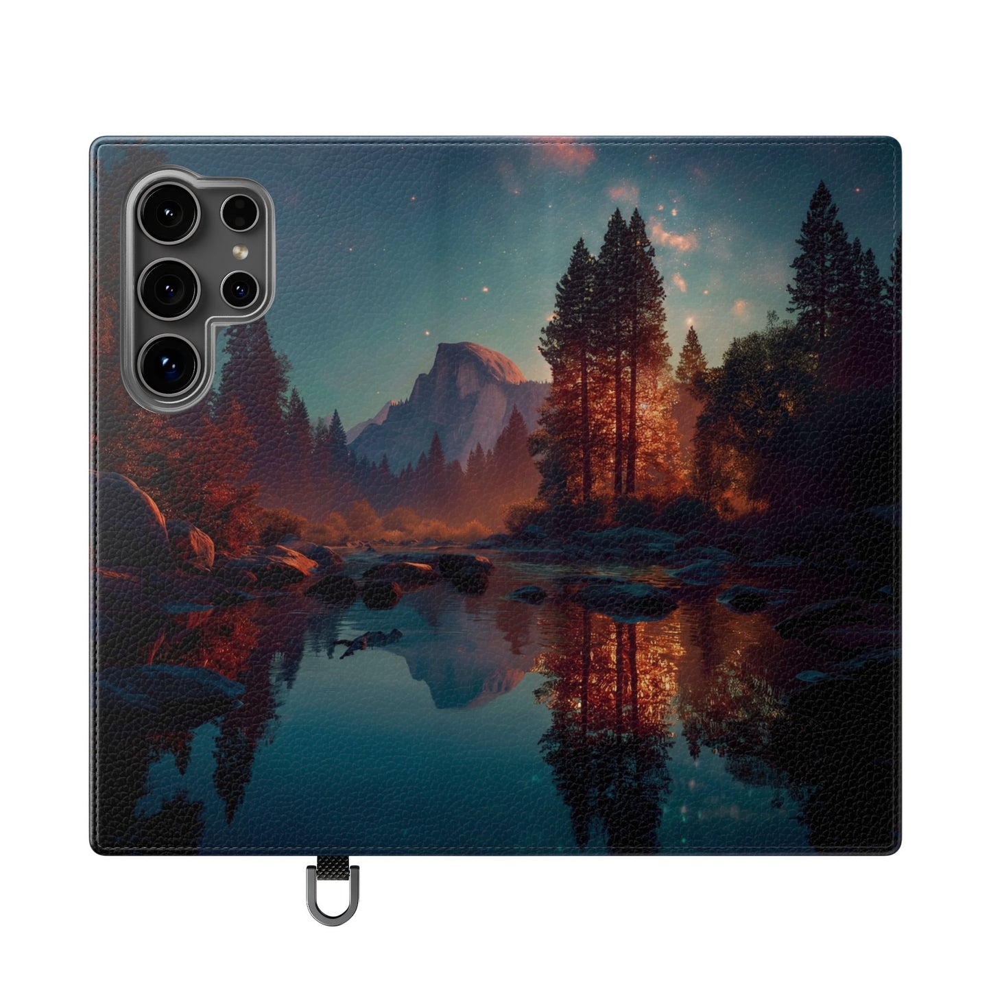 Starlit Valley Flip Cases – Twilight River and Half Dome Reflections