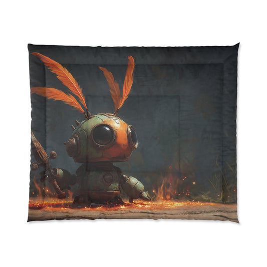 Feathery Knight Comforter – Emberlit Mechanical Sentinel