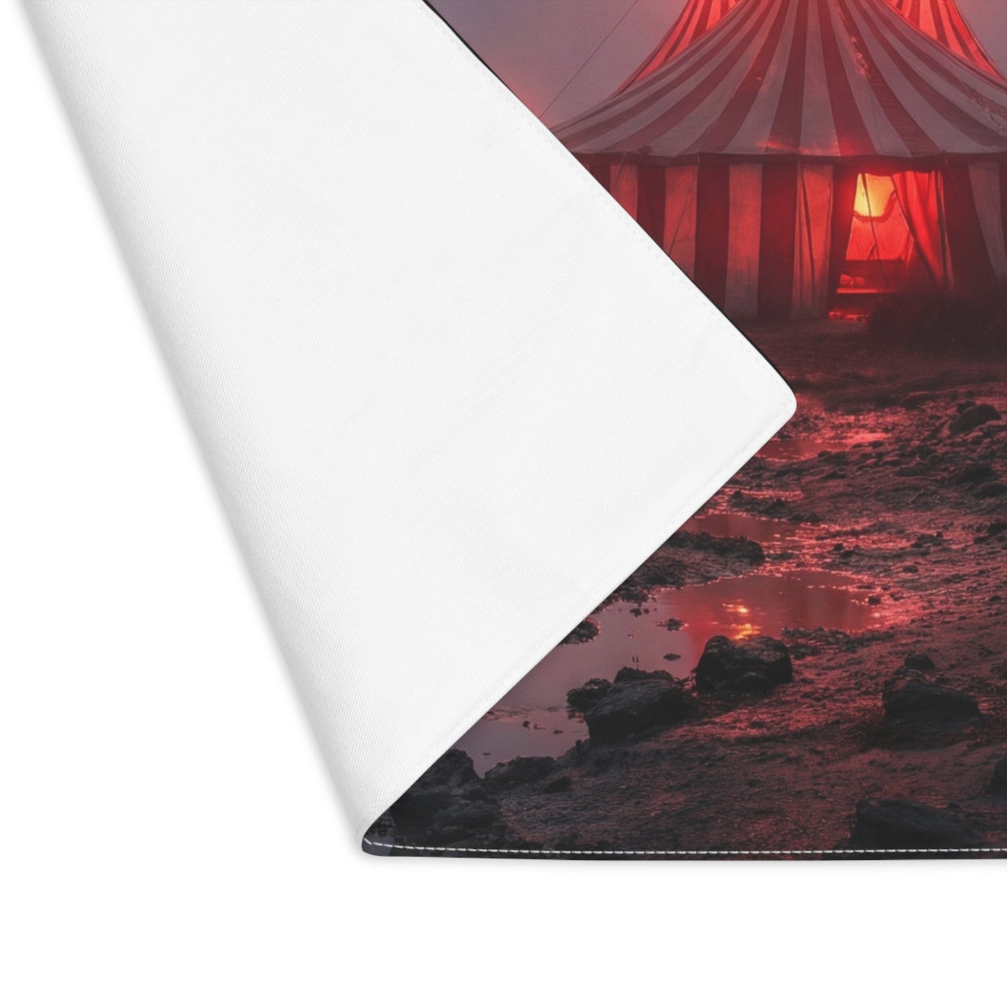Crimson Circus Tent Placemat – Midnight Mirage by the Water's Edge