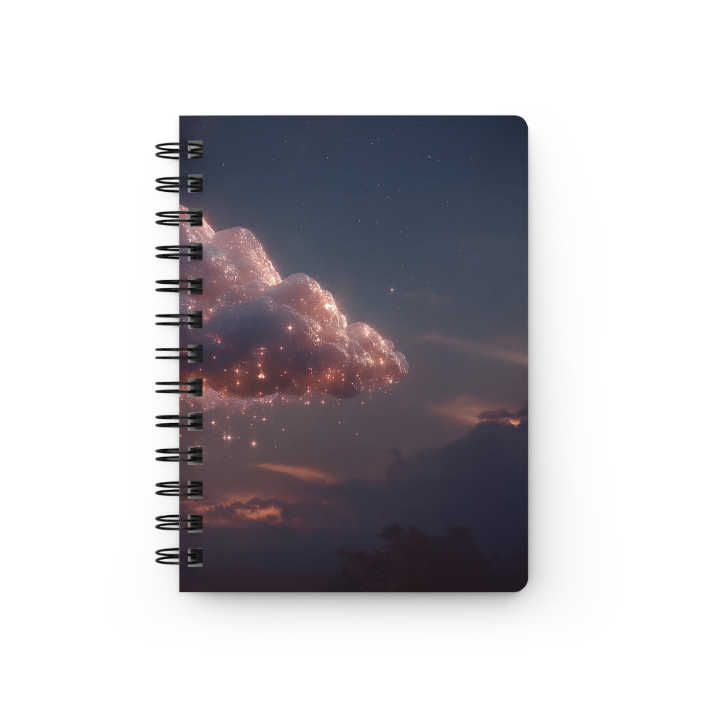 Celestial Cloud Spiral Bound Journal – Stardust Dreamscape