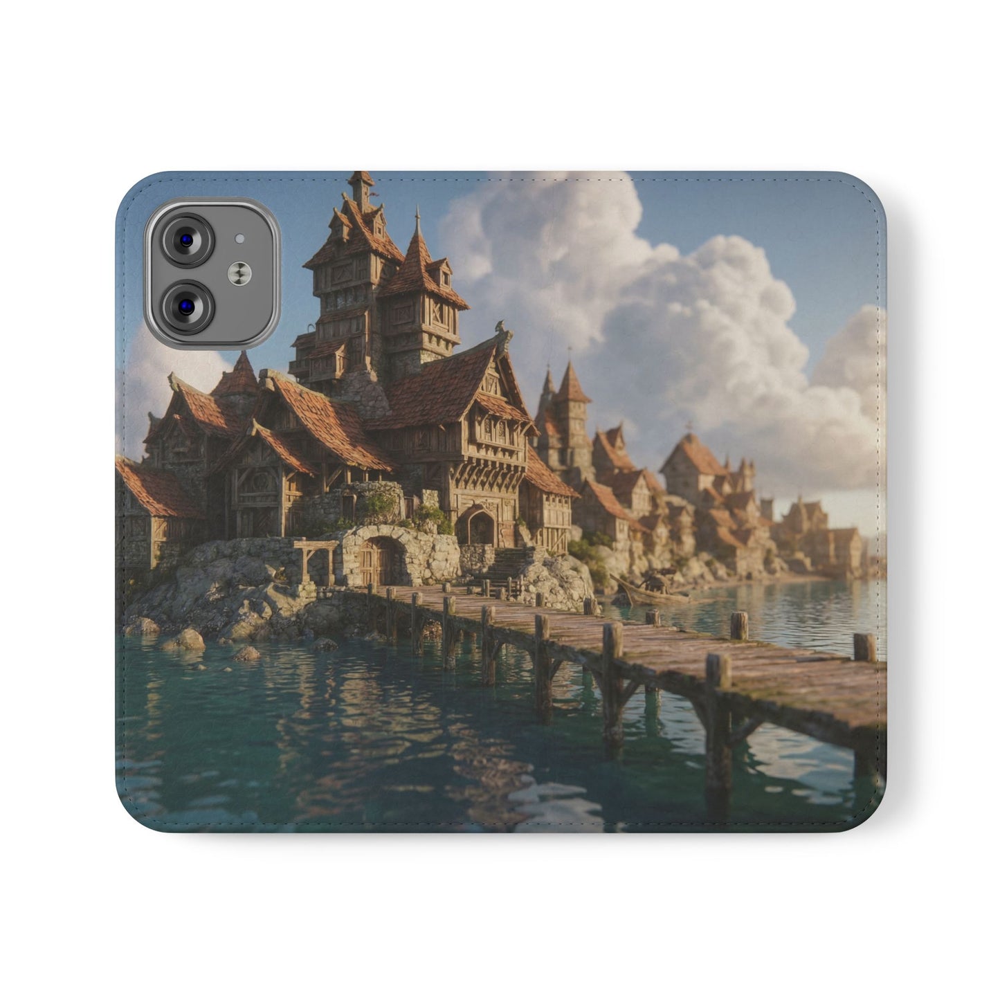 Cobblestone Harbor Flip Cases – Timber Town Seaside Walkway