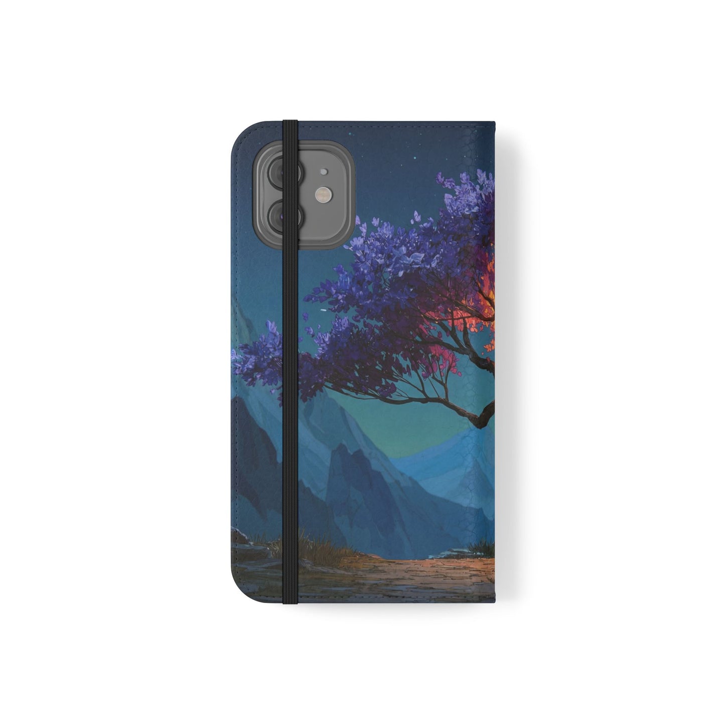 Violet Flame Tree Flip Cases – Twilight Mountain Glow Case