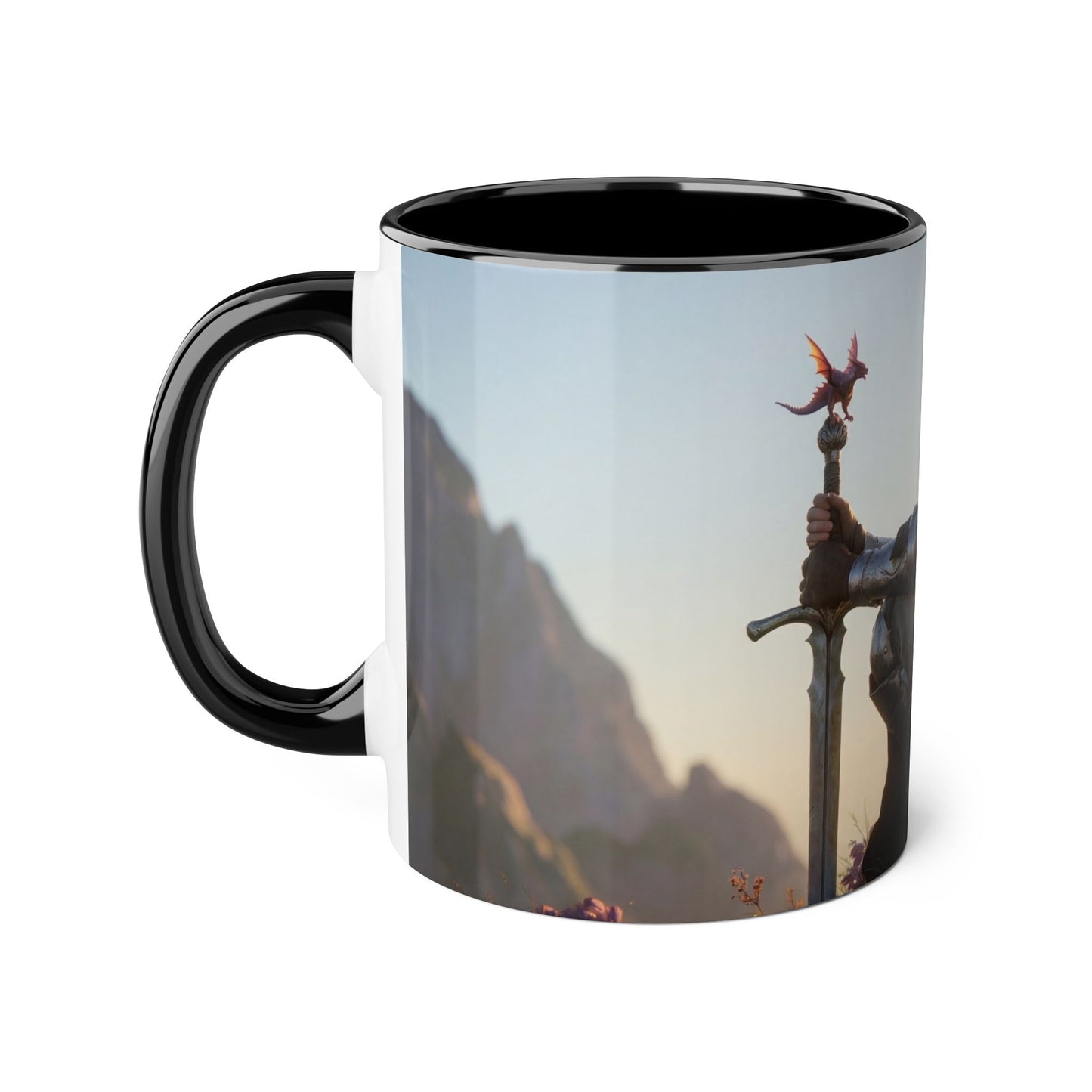 Elf Knight & Dragon Accent Mugs, 11oz – Dawn Sentinel Highlands