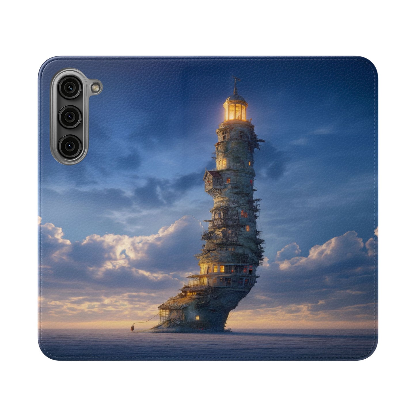 Twilight Sentinel Flip Cases – Lighthouse on a Storm-Tossed Sea