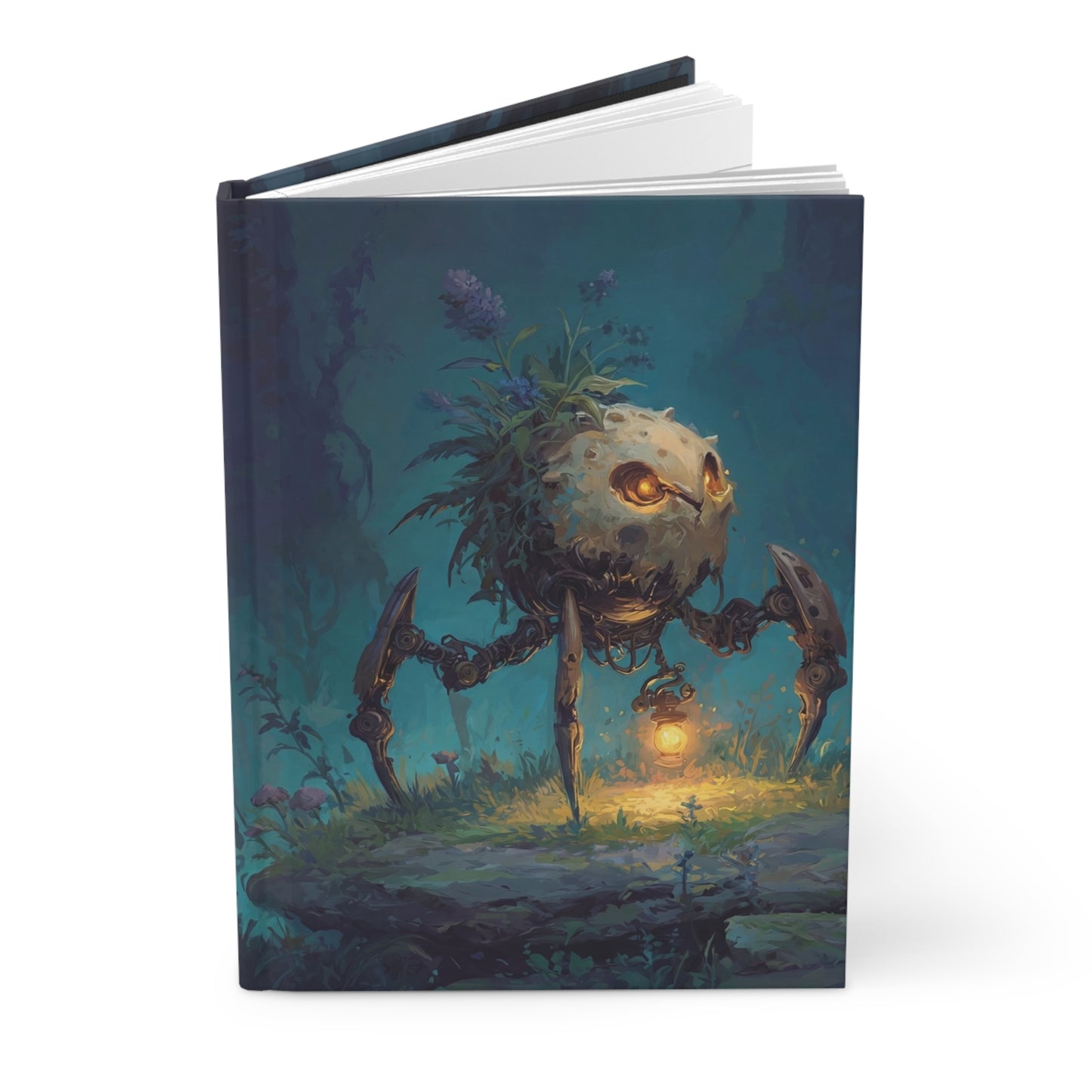 Golem Guardian Hardcover Journal Matte – Luminous Forest Sentinel