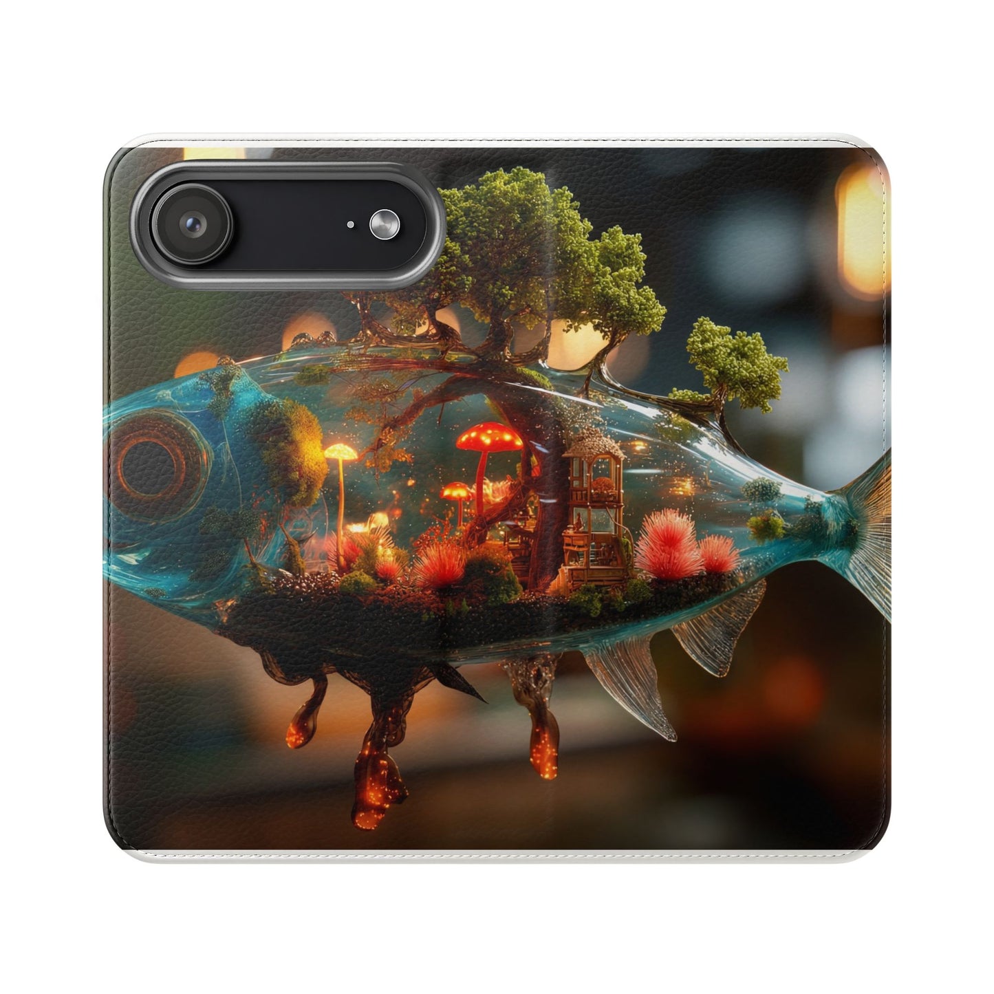 Forest Fish Flip Case – Liquid Glowwood Dreamscape