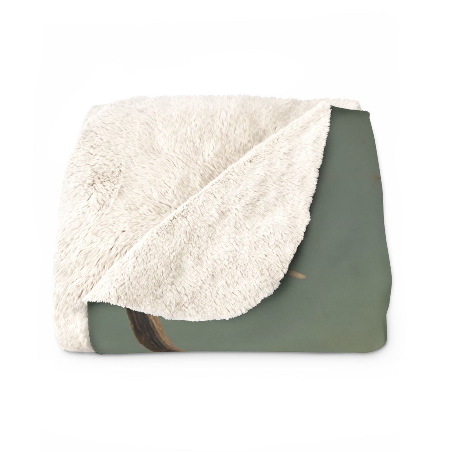 Badger Explorer Sherpa Fleece Blanket – Mossy Path Through Wildflowers