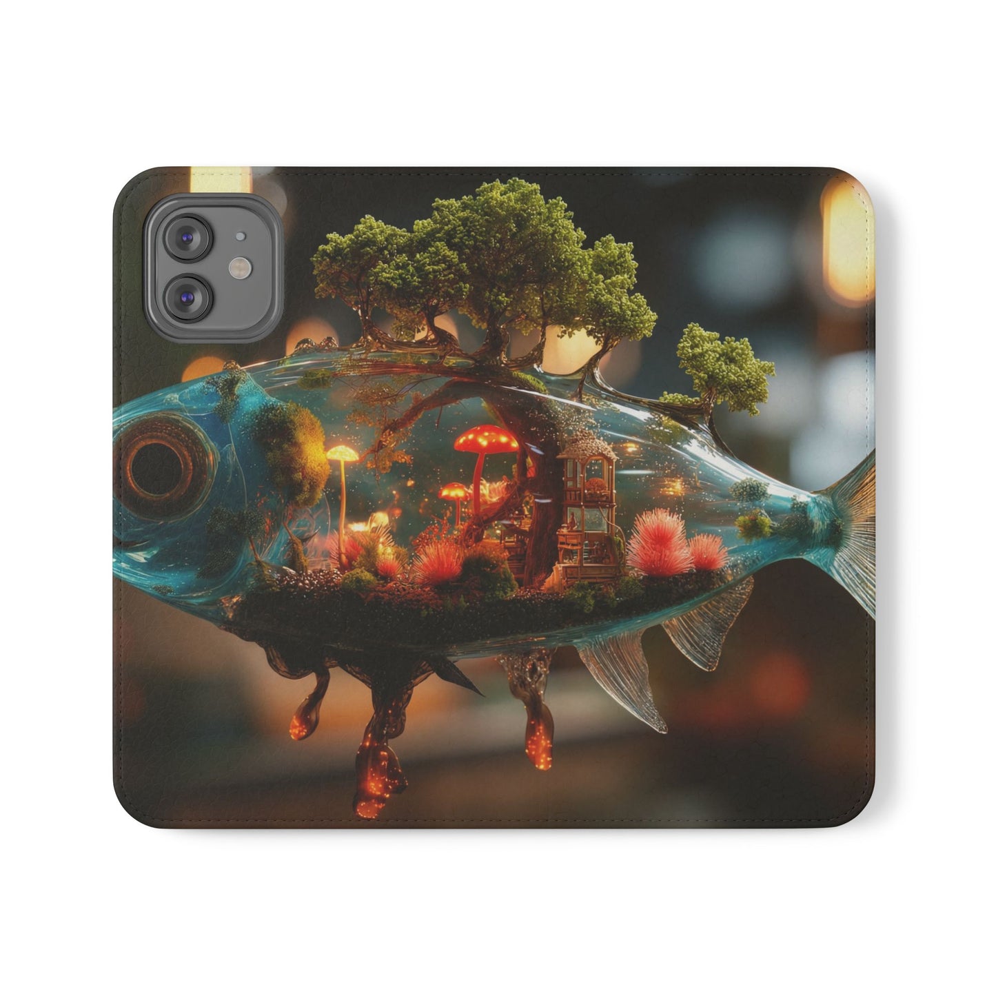 Forest Fish Flip Case – Liquid Glowwood Dreamscape
