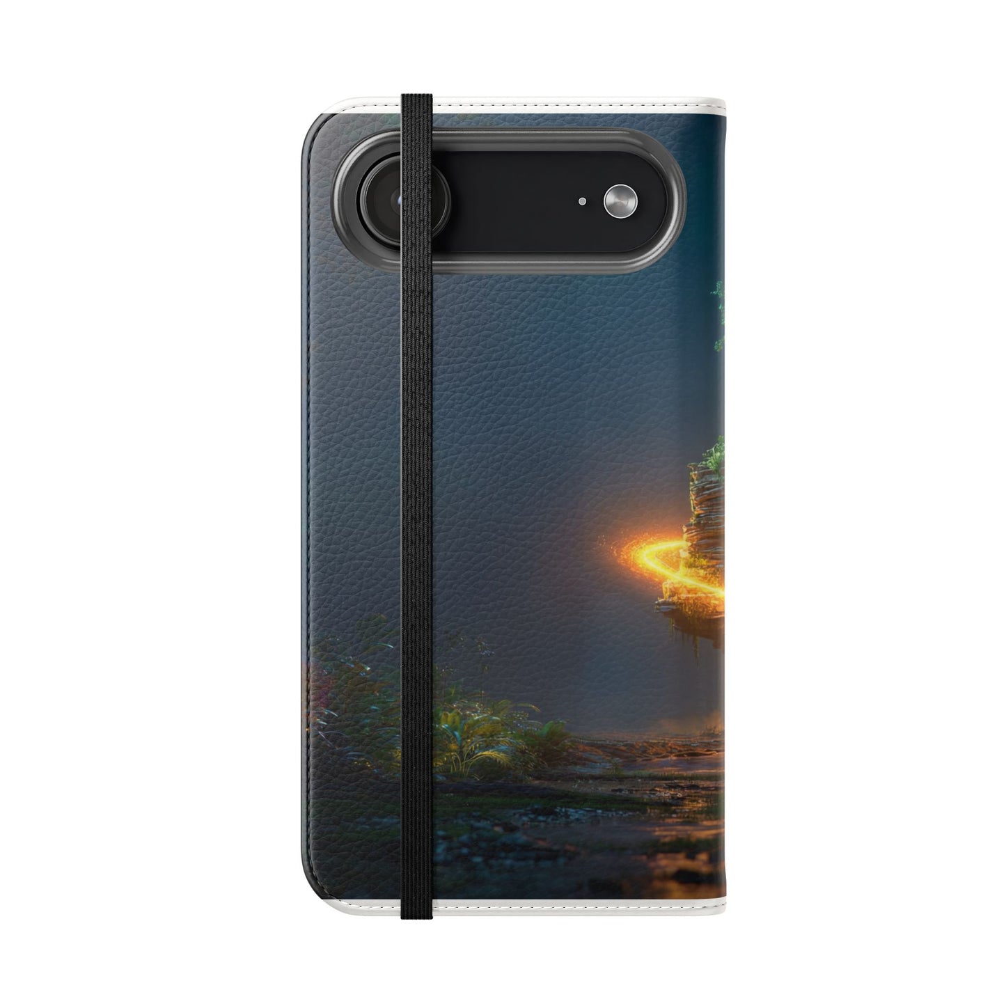 Luminous Floating Island Flip Cases – Amber Twilight Sanctuary