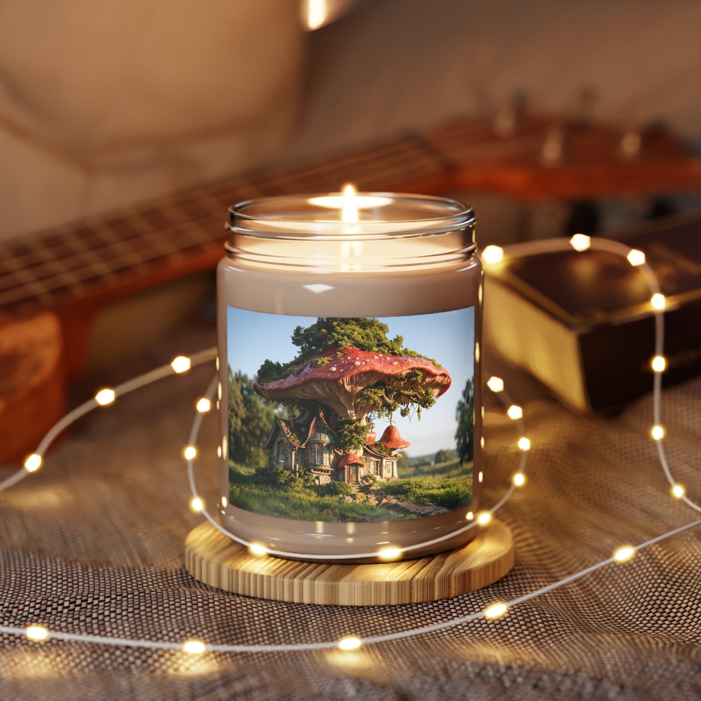 Mushroom Cottage Scented Soy Candles with White Lid, 9oz – Forest Floor Whispers