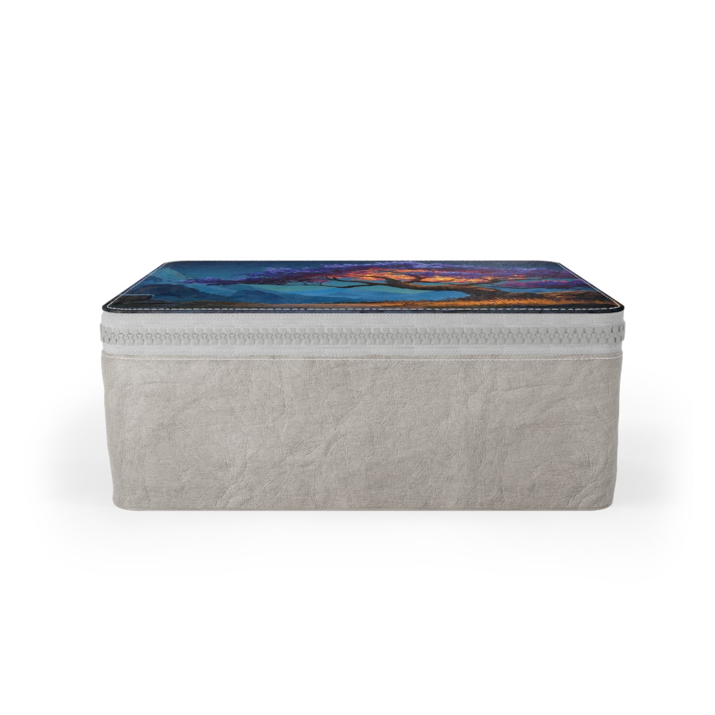 Starlit Twilight Tree Paper Lunch Bag – Velvet Sky & Glowing Canopy
