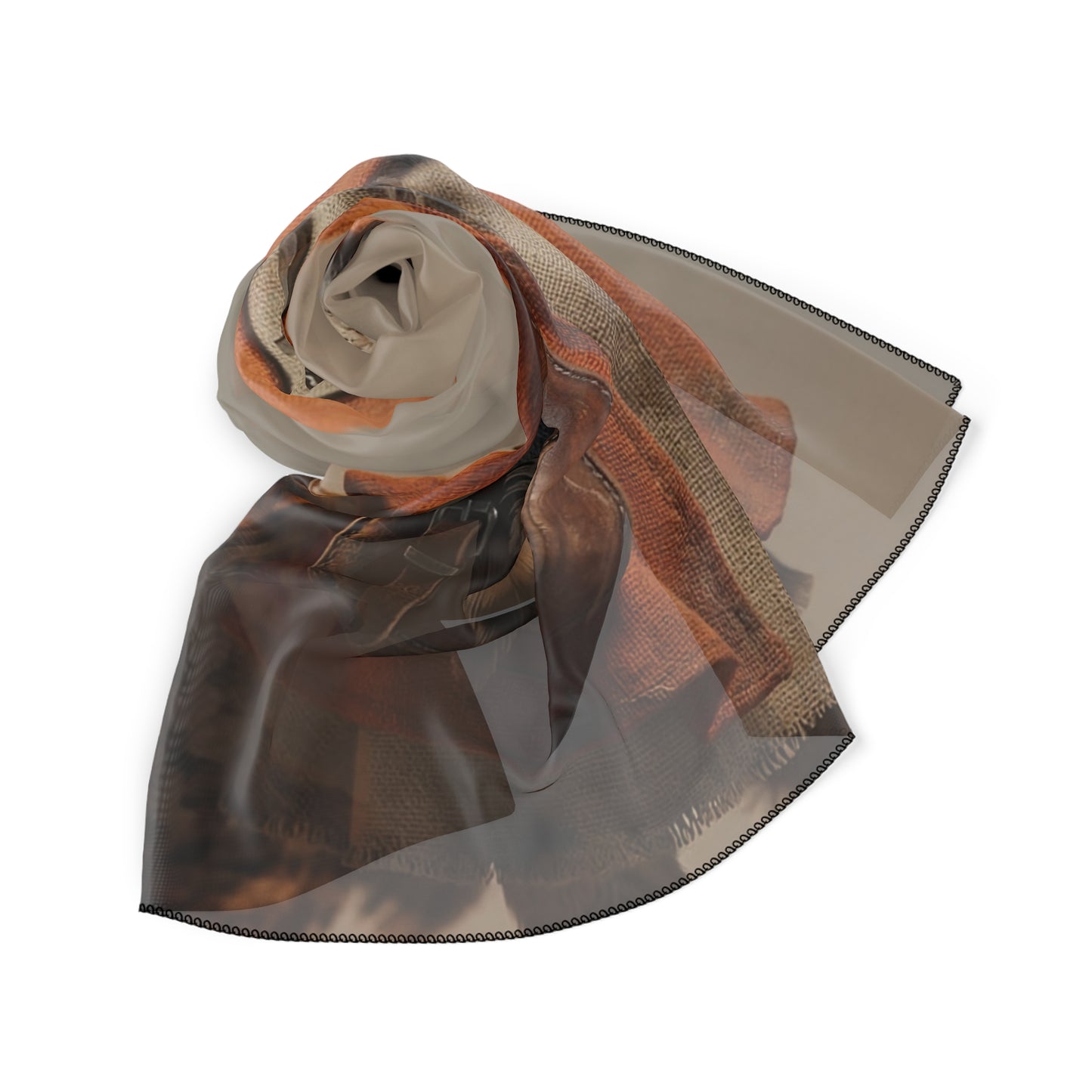 Owl Sage Poly Scarf – Amber Wisdom Drapes