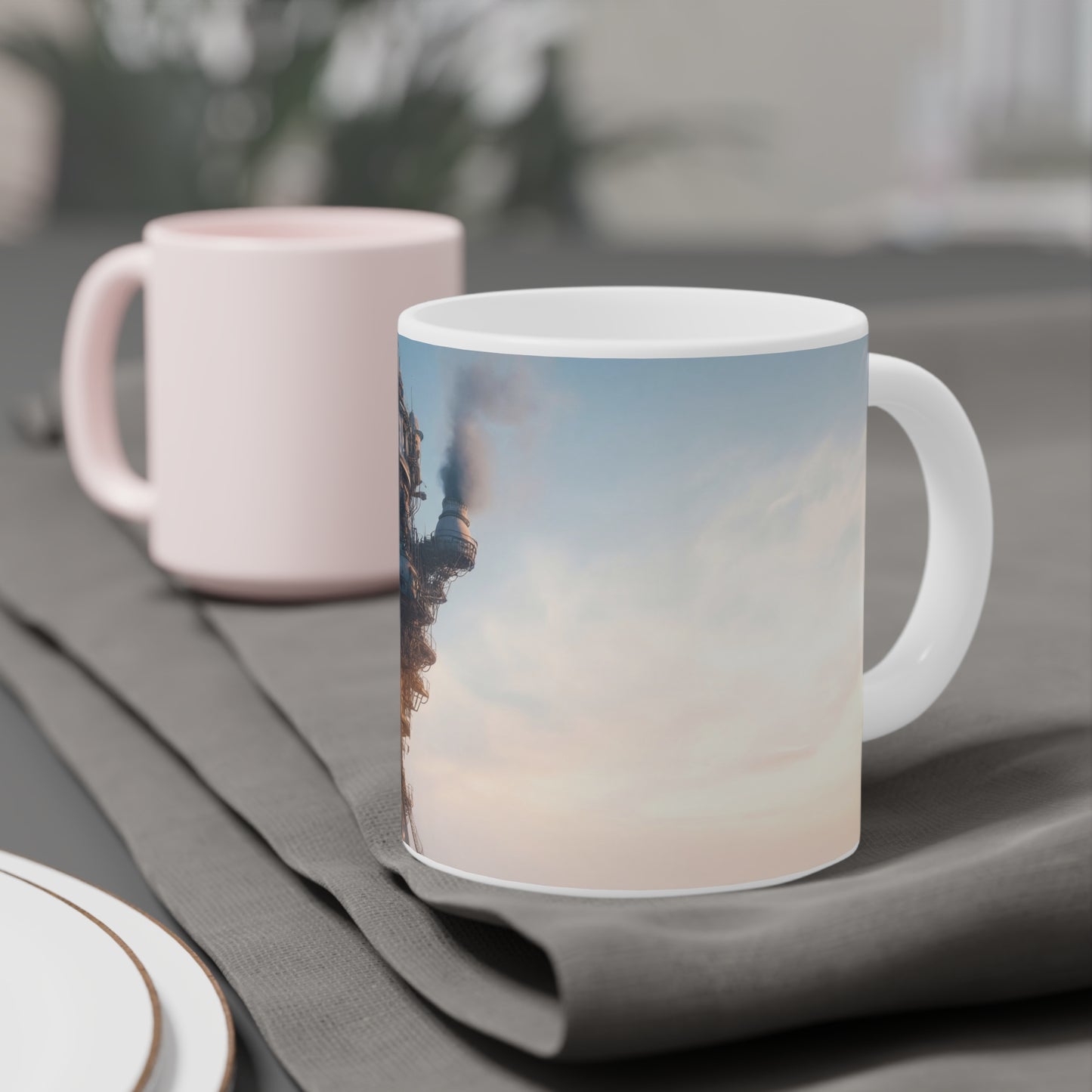 Skyward Steam Tower Ceramic Mugs (11oz\15oz\20oz) – Lonely Engineer’s Dawn