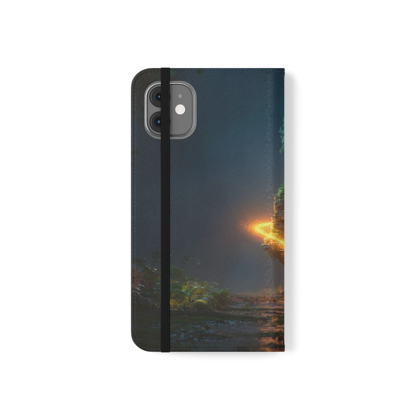 Luminous Floating Island Flip Cases – Amber Twilight Sanctuary