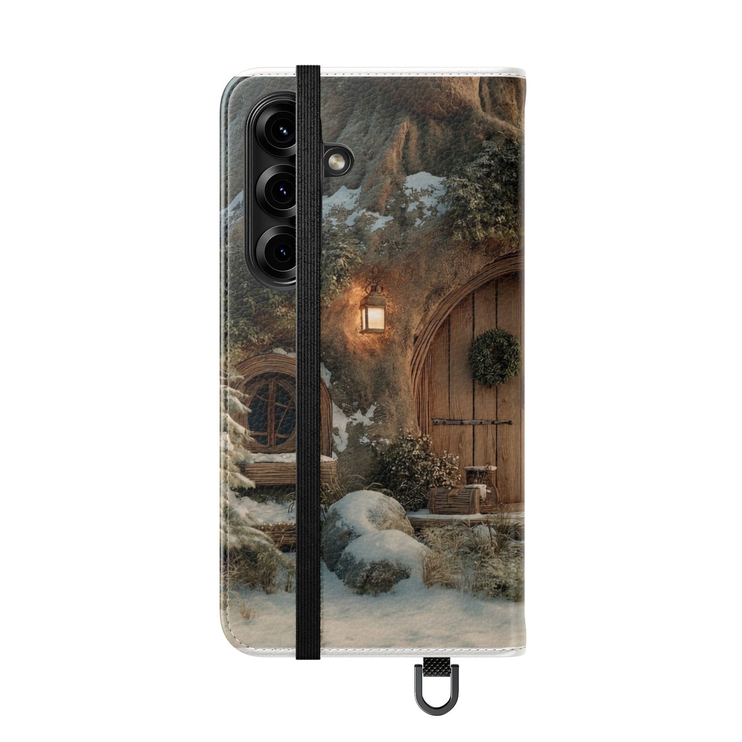 Hobbit Hole Flip Cases – Cozy Winter Doorway Scene