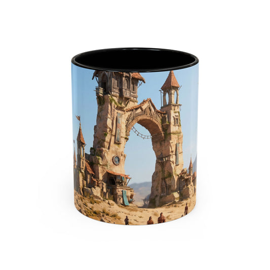 Desert Sentinel Archway Accent Coffee Mug (11, 15oz) – Sun-Scorched Cityscape