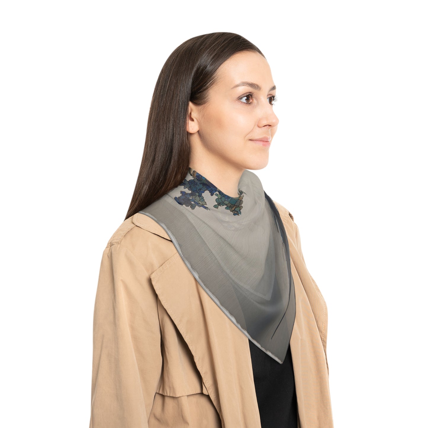 Stag with Celestial Antlers Poly Scarf – Twilight Sky Guardian