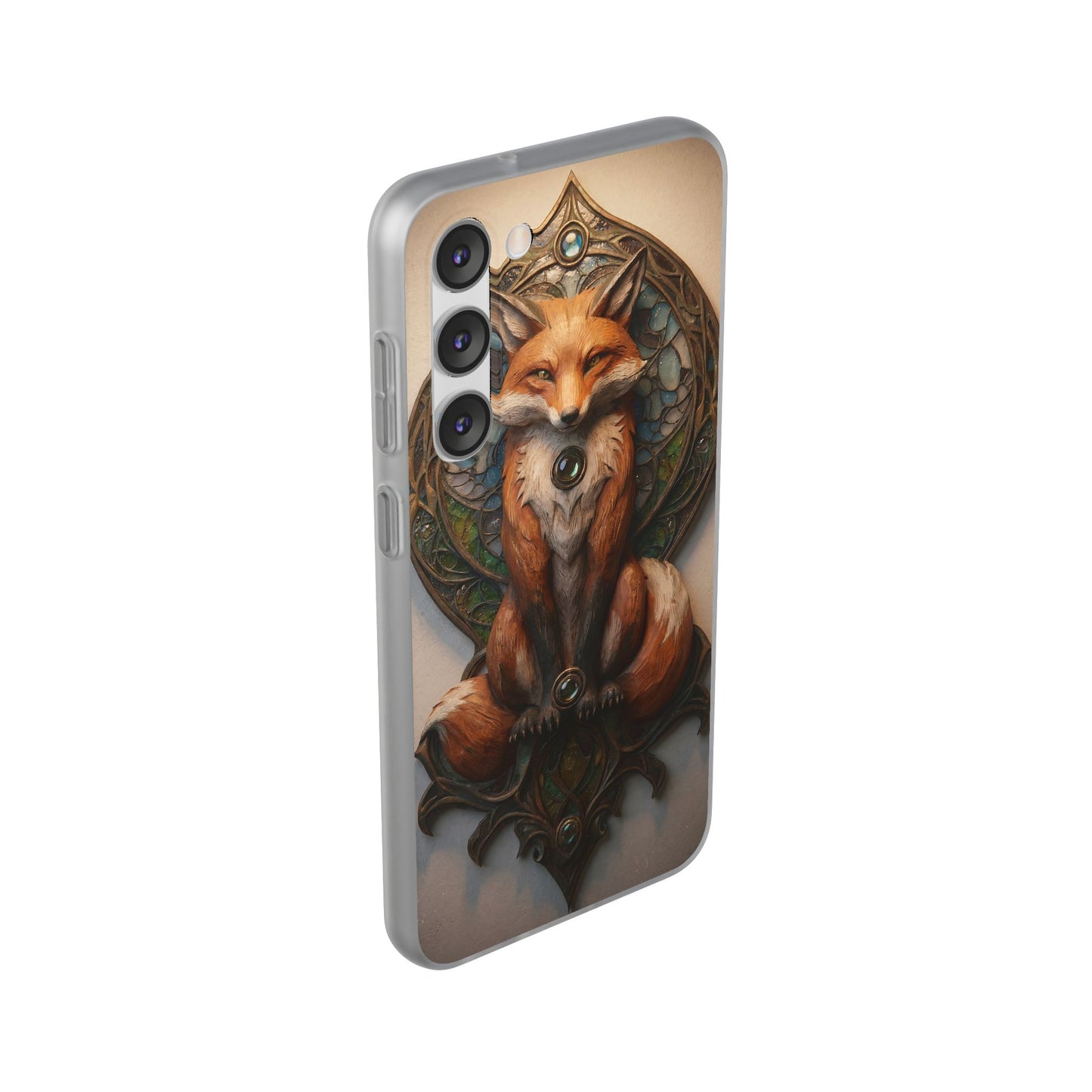 Fox Sentinel Flexi Cases – Amber Glow Through Stained Glass