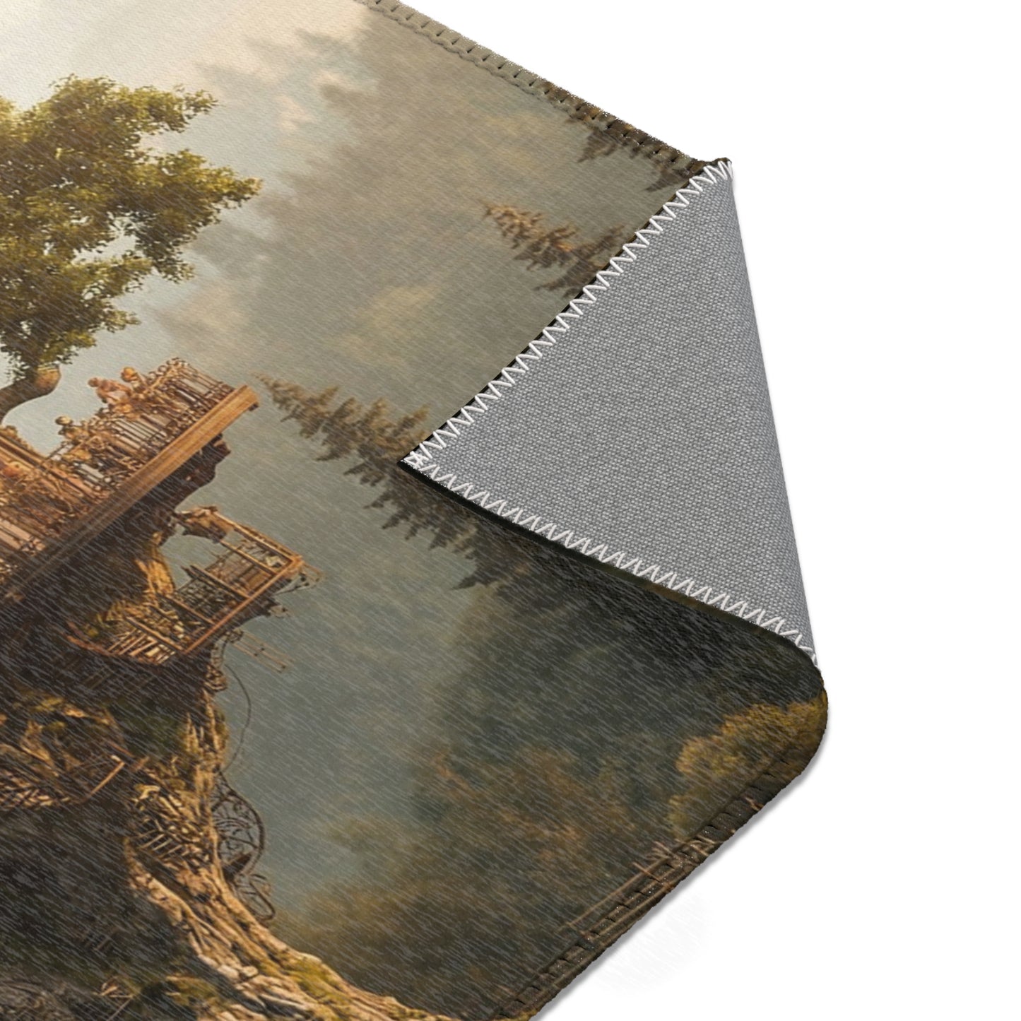 Treehouse Sanctuary Area Rug – Golden Twilight Haven