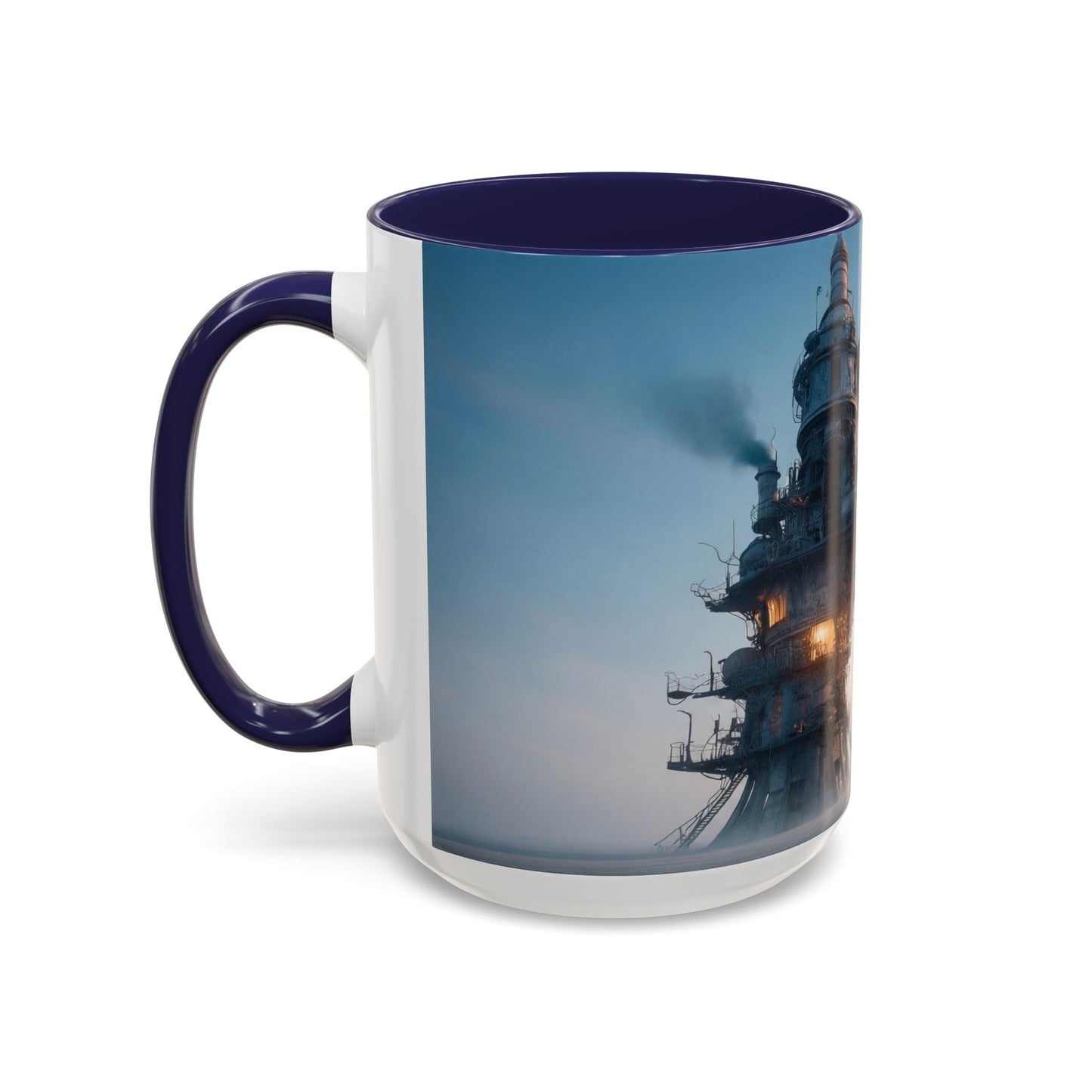 Skyborne Factory Accent Coffee Mug (11, 15oz) – Steam-Punk Horizon Dreamscape