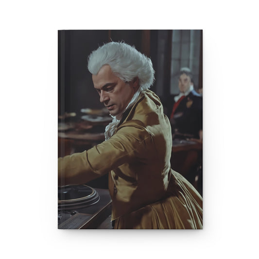 Baroque DJ Mozart Hardcover Journal Matte – Golden Vinyl Nightscape