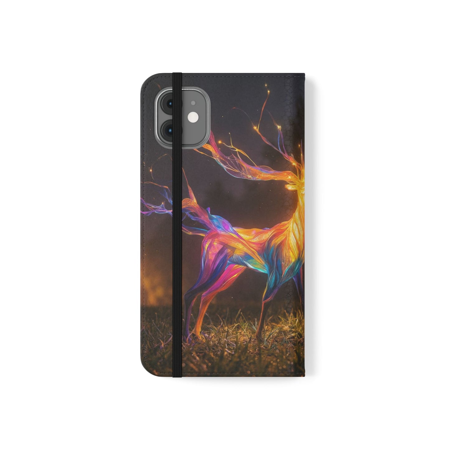 Ethereal Deer Flip Cases – Luminous Spirit Portrait
