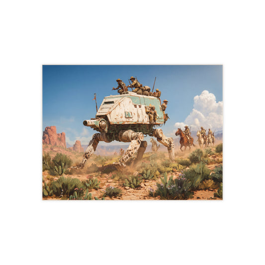 Desert Frontier Walker Tile – Rust-Weathered War Machine in Canyon Dust