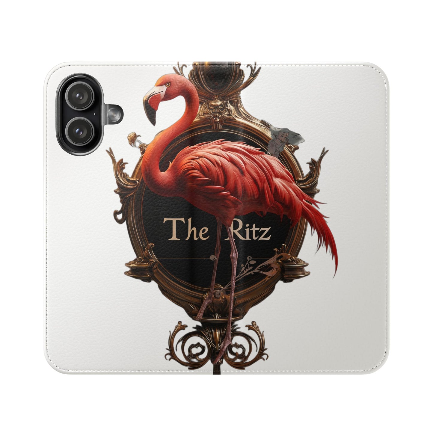The Ritz Flamingo Flip Cases – Gilded Ornate Frame Art Design