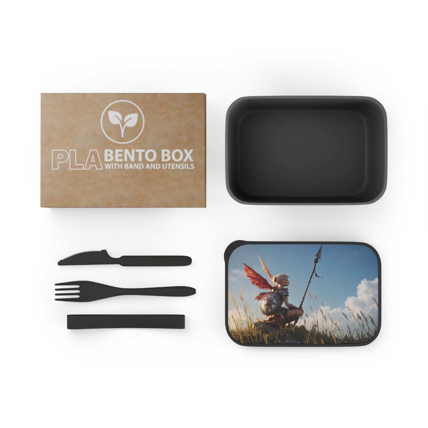 Winged Warrior Bento Box – Sunset Sentinel on the Wind-Swept Ridge