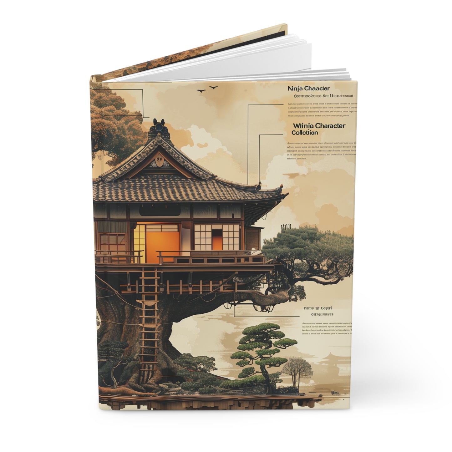 Treehouse Temple Hardcover Journal Matte – Whispering Canopy Sanctuary