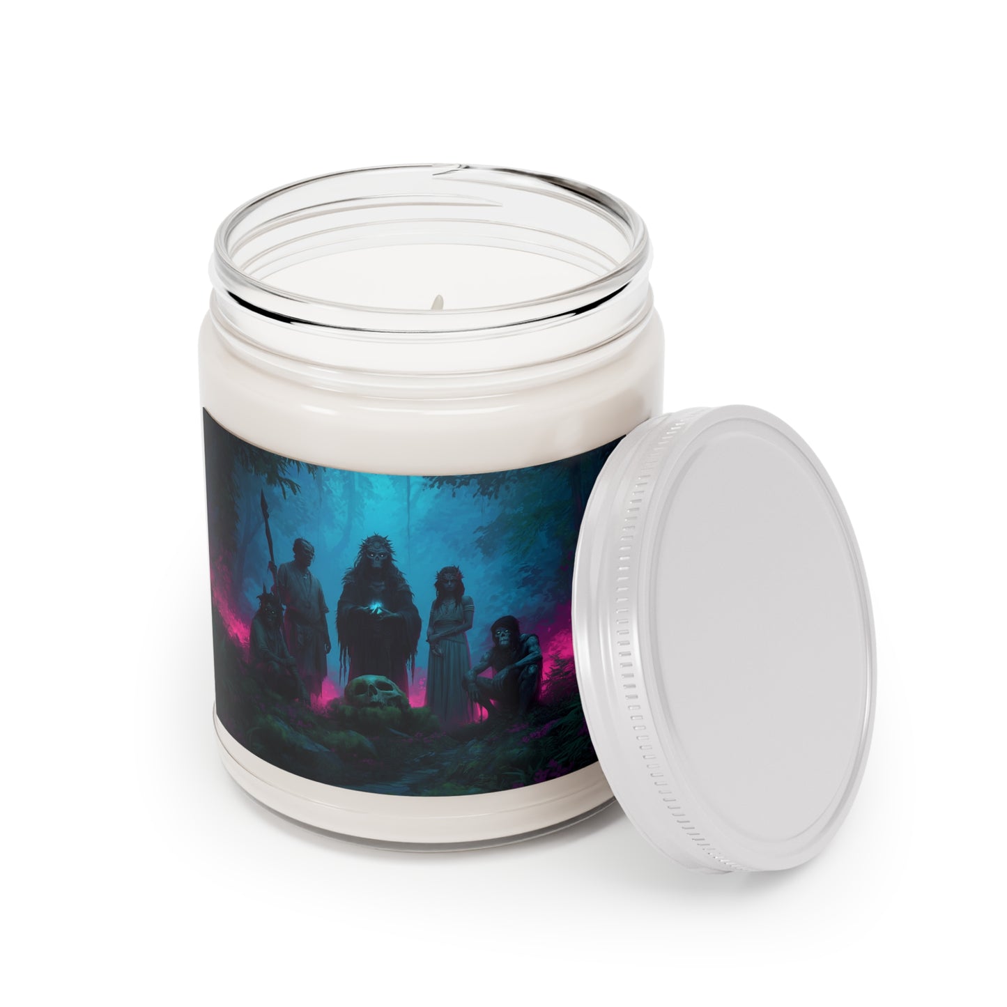 Forest Spirits Scented Soy Candles with White Lid, 9oz – Azure Glow Ritual Circle