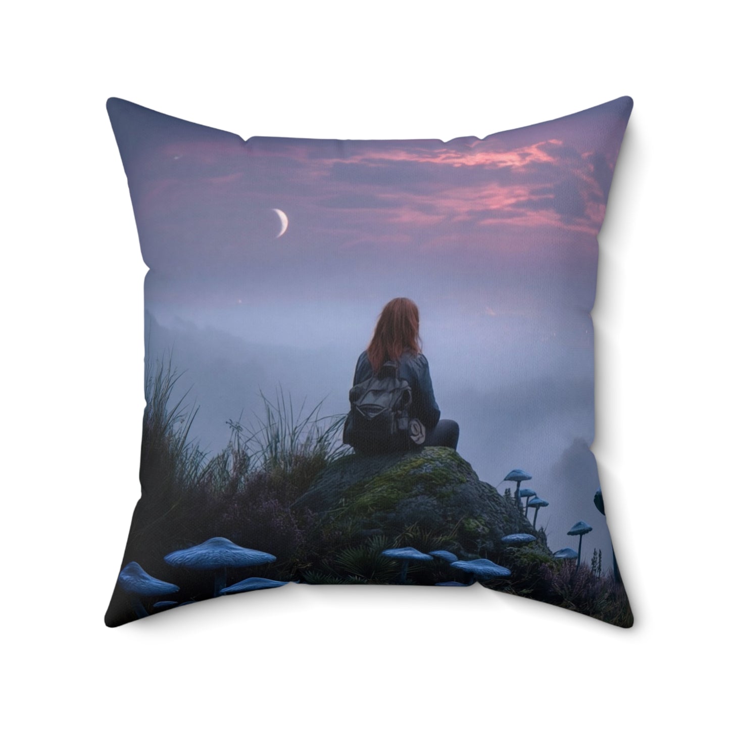 Moonlit Sentinel Pillow – Dreamer’s Twilight Vista